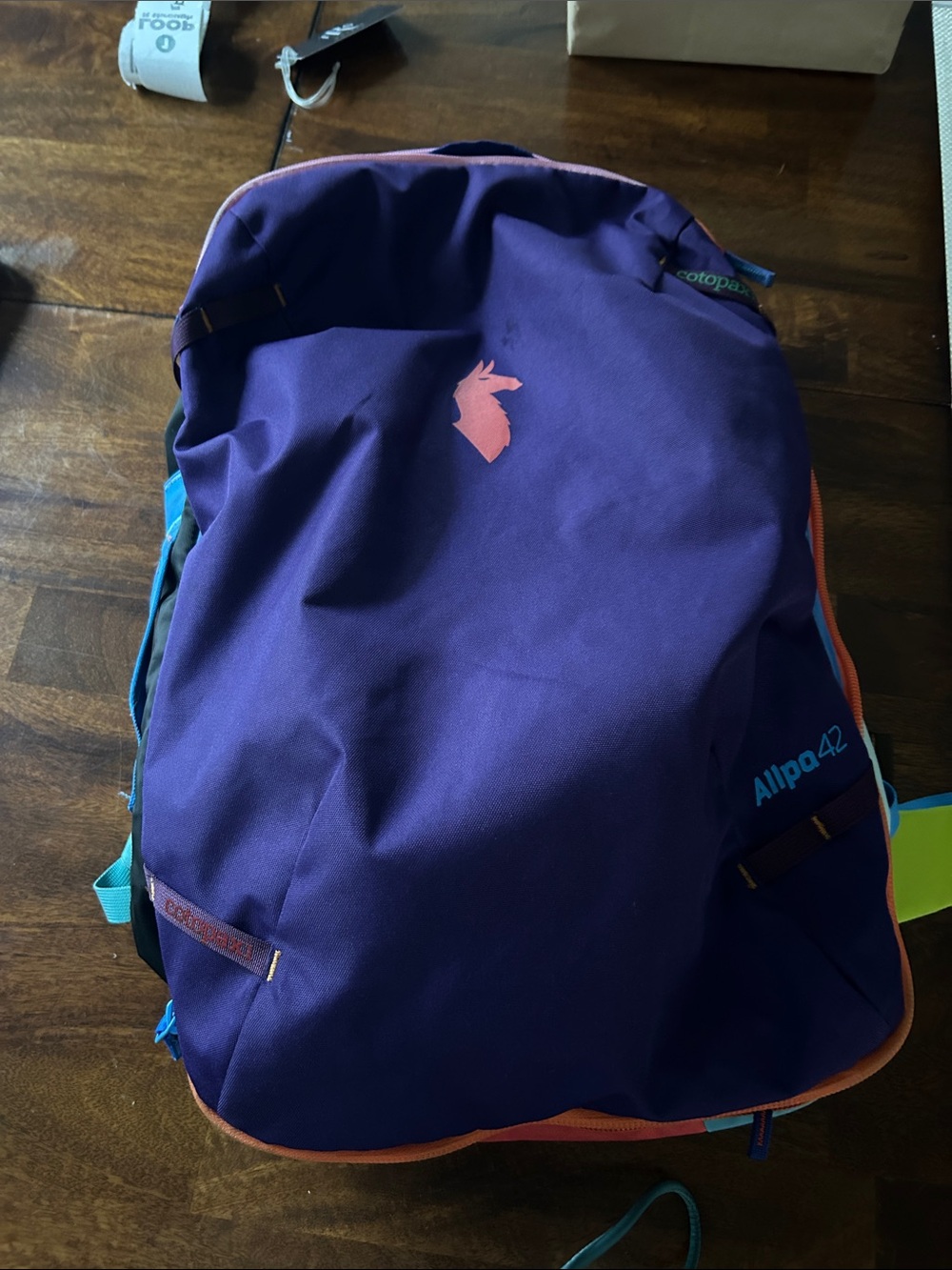 cotopaxi Allpa42 Backpack in Purple with multi colors